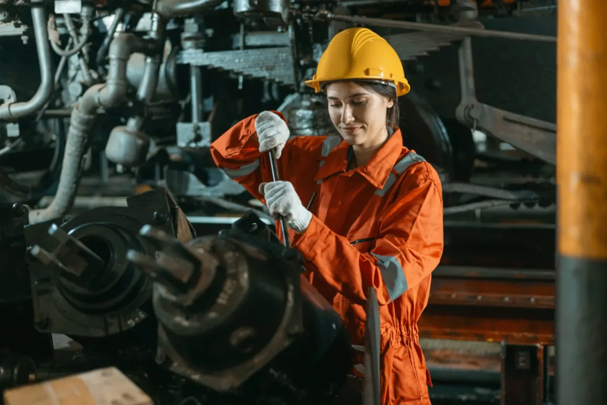 Fitter working on machinery